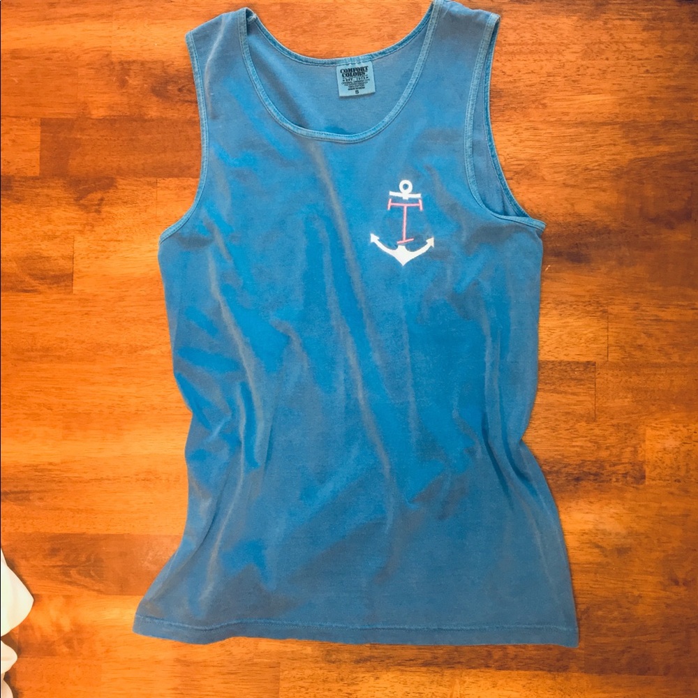 ⚓️Comfort Colors ‘initial T’ Tank⚓️